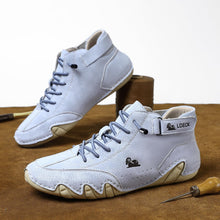 Lade das Bild in den Galerie-Viewer, draussenfeet handgemachte lederschuhe stiefel 31472 hellblau
