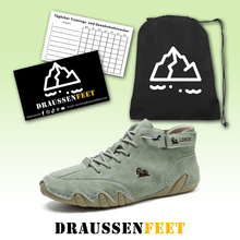 Lade das Bild in den Galerie-Viewer, draussenfeet handgemachte lederschuhe stiefel 31472 hellgrun 
