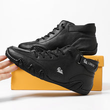 Lade das Bild in den Galerie-Viewer, draussenfeet handgemachte lederschuhe stiefel 31472 schwarz
