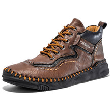 Lade das Bild in den Galerie-Viewer, draussenfeet handgemachte lederschuhe stiefel 31483 dunkelbraun
