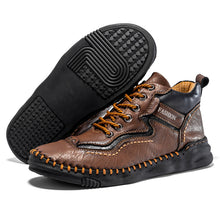 Lade das Bild in den Galerie-Viewer, draussenfeet handgemachte lederschuhe stiefel 31483 dunkelbraun
