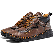 Lade das Bild in den Galerie-Viewer, draussenfeet handgemachte lederschuhe stiefel 31483 dunkelbraun
