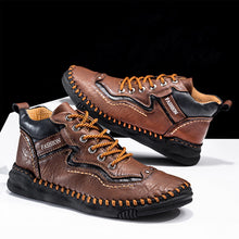 Lade das Bild in den Galerie-Viewer, draussenfeet handgemachte lederschuhe stiefel 31483 dunkelbraun
