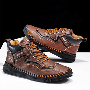 draussenfeet handgemachte lederschuhe stiefel 31483 dunkelbraun