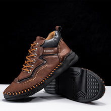 Lade das Bild in den Galerie-Viewer, draussenfeet handgemachte lederschuhe stiefel 31483 dunkelbraun
