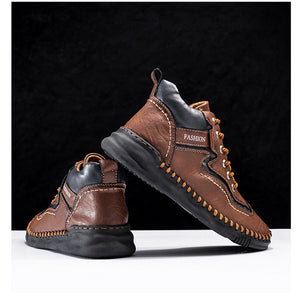 draussenfeet handgemachte lederschuhe stiefel 31483 dunkelbraun