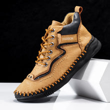 Lade das Bild in den Galerie-Viewer, draussenfeet handgemachte lederschuhe stiefel 31483 gelb
