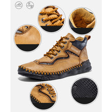 Lade das Bild in den Galerie-Viewer, draussenfeet handgemachte lederschuhe stiefel 31483 gelb
