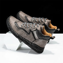 Lade das Bild in den Galerie-Viewer, draussenfeet handgemachte lederschuhe stiefel 31483 grau
