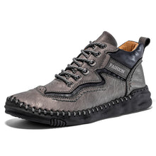 Lade das Bild in den Galerie-Viewer, draussenfeet handgemachte lederschuhe stiefel 31483 grau
