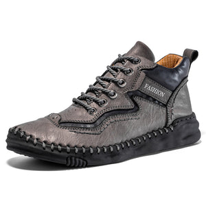 draussenfeet handgemachte lederschuhe stiefel 31483 grau