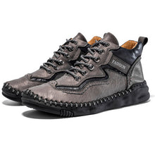Lade das Bild in den Galerie-Viewer, draussenfeet handgemachte lederschuhe stiefel 31483 grau
