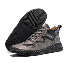 Lade das Bild in den Galerie-Viewer, draussenfeet handgemachte lederschuhe stiefel 31483 grau
