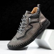 Lade das Bild in den Galerie-Viewer, draussenfeet handgemachte lederschuhe stiefel 31483 grau

