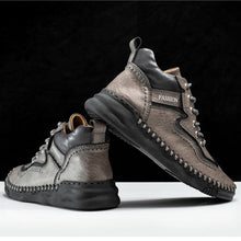 Lade das Bild in den Galerie-Viewer, draussenfeet handgemachte lederschuhe stiefel 31483 grau

