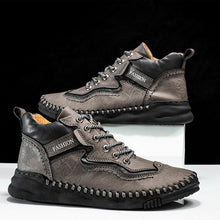 Lade das Bild in den Galerie-Viewer, draussenfeet handgemachte lederschuhe stiefel 31483 grau
