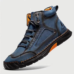 Herren Casual Leder Fashion Sneakers Knöchel Chukka Boots Handgefertigte Leichte Loafer Mid-Top Dress Boots Walking Driving Schuhe