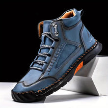 Lade das Bild in den Galerie-Viewer, draussenfeet handgemachte lederschuhe stiefel 31528 blau
