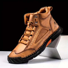 Lade das Bild in den Galerie-Viewer, Herren Casual Leder Fashion Sneakers Knöchel Chukka Boots Handgefertigte Leichte Loafer Mid-Top Dress Boots Walking Driving Schuhe
