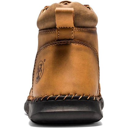 Herren Casual Leder Fashion Sneakers Knöchel Chukka Boots Handgefertigte Leichte Loafer Mid-Top Dress Boots Walking Driving Schuhe