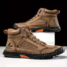 Lade das Bild in den Galerie-Viewer, Herren Casual Leder Fashion Sneakers Knöchel Chukka Boots Handgefertigte Leichte Loafer Mid-Top Dress Boots Walking Driving Schuhe
