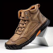 Lade das Bild in den Galerie-Viewer, Herren Casual Leder Fashion Sneakers Knöchel Chukka Boots Handgefertigte Leichte Loafer Mid-Top Dress Boots Walking Driving Schuhe
