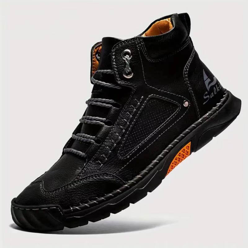 Herren Casual Leder Fashion Sneakers Knöchel Chukka Boots Handgefertigte Leichte Loafer Mid-Top Dress Boots Walking Driving Schuhe