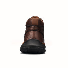 Lade das Bild in den Galerie-Viewer, draussenfeet handgemachte lederschuhe stiefel 31563 dunkelbraun
