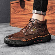 Lade das Bild in den Galerie-Viewer, Herren Martin Stiefel Frühling Casual Hand Stitching Lederschuhe
