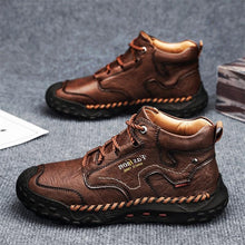 Lade das Bild in den Galerie-Viewer, draussenfeet handgemachte lederschuhe stiefel 31563 dunkelbraun
