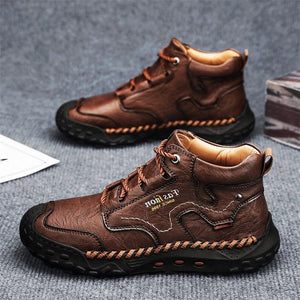 draussenfeet handgemachte lederschuhe stiefel 31563 dunkelbraun
