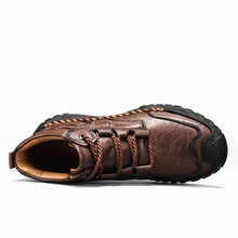 Lade das Bild in den Galerie-Viewer, draussenfeet handgemachte lederschuhe stiefel 31563 dunkelbraun
