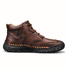 Lade das Bild in den Galerie-Viewer, draussenfeet handgemachte lederschuhe stiefel 31563 dunkelbraun
