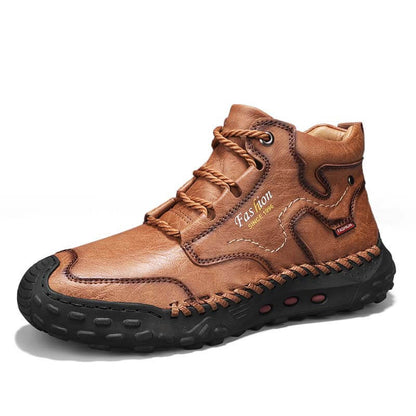 Herren Martin Stiefel Frühling Casual Hand Stitching Lederschuhe