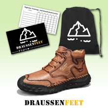 Lade das Bild in den Galerie-Viewer, draussenfeet handgemachte lederschuhe stiefel 31563 hellbraun
