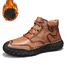 Lade das Bild in den Galerie-Viewer, draussenfeet handgemachte lederschuhe stiefel 31563 hellbraunes pluschfutter
