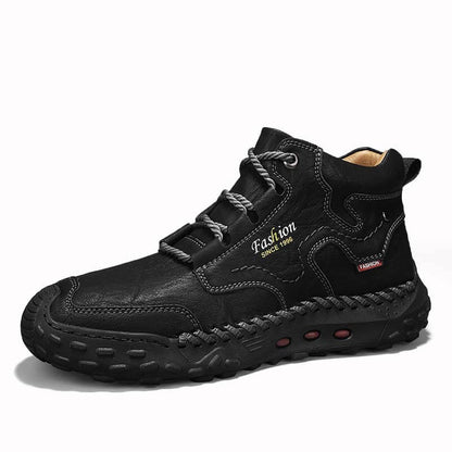 Herren Martin Stiefel Frühling Casual Hand Stitching Lederschuhe