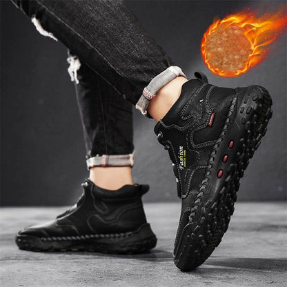 Herren Martin Stiefel Frühling Casual Hand Stitching Lederschuhe