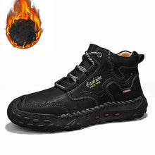 Lade das Bild in den Galerie-Viewer, draussenfeet handgemachte lederschuhe stiefel 31563 schwarzes pluschfutter
