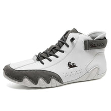 Lade das Bild in den Galerie-Viewer, draussenfeet handgemachte lederschuhe stiefel 31575 weiss grau
