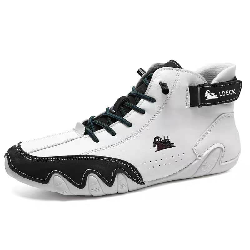 Herren Damen Handgefertigte Stiefel Wildleder Klettverschluss Beck Schuhe Wasserdichtem Lässige Rutschfest Barfußschuhe (Unisex)
