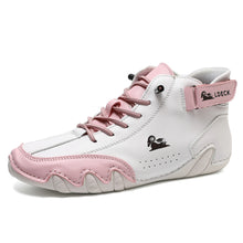 Lade das Bild in den Galerie-Viewer, draussenfeet handgemachte lederschuhe stiefel 31575 weiss rosa
