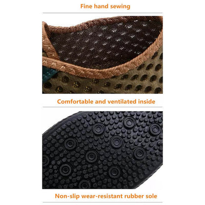 Sommer Atmungsaktives Mesh Männer Casual Schuhe Für Komfortabel Handgemachten Männer Lace-Up müßiggänger Männer Schuhe