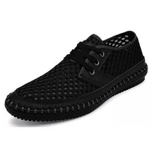 Lade das Bild in den Galerie-Viewer, Sommer Atmungsaktives Mesh Männer Casual Schuhe Für Komfortabel Handgemachten Männer Lace-Up müßiggänger Männer Schuhe
