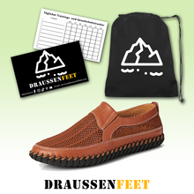 Lade das Bild in den Galerie-Viewer, draussenfeet handgemachte lederschuhe wasserschuhe 31403 braun
