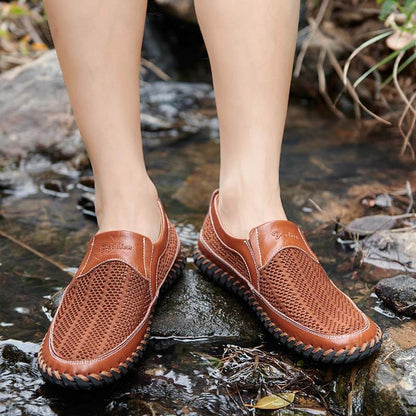 Männer Mesh-Gewebe bequeme rutschfeste weiche Sohle Outdoor-Freizeitschuhe