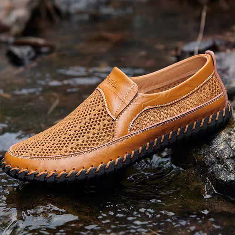 Männer Mesh-Gewebe bequeme rutschfeste weiche Sohle Outdoor-Freizeitschuhe