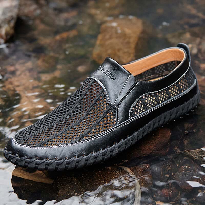 Männer Mesh-Gewebe bequeme rutschfeste weiche Sohle Outdoor-Freizeitschuhe