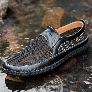 Männer Mesh-Gewebe bequeme rutschfeste weiche Sohle Outdoor-Freizeitschuhe