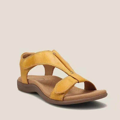 Damen Sandalen mit dicken Sohlen und Keilabsatz und Klettverschluss
